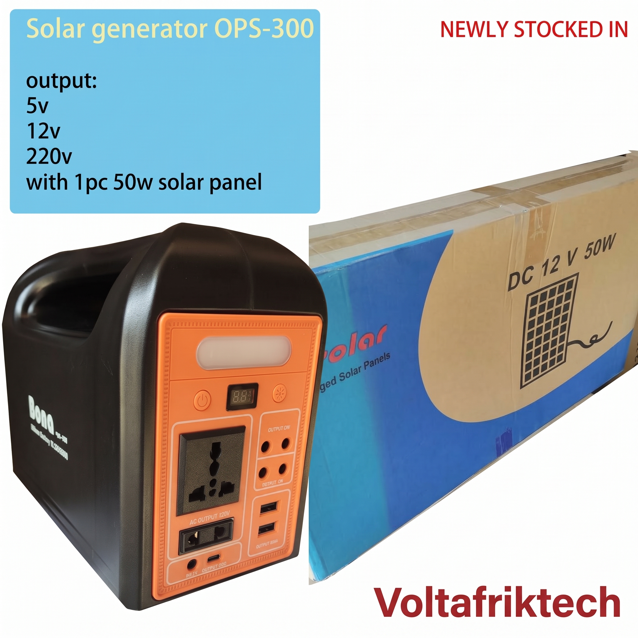 Bona OPS-300 Solar Kit (with 50W Panel)