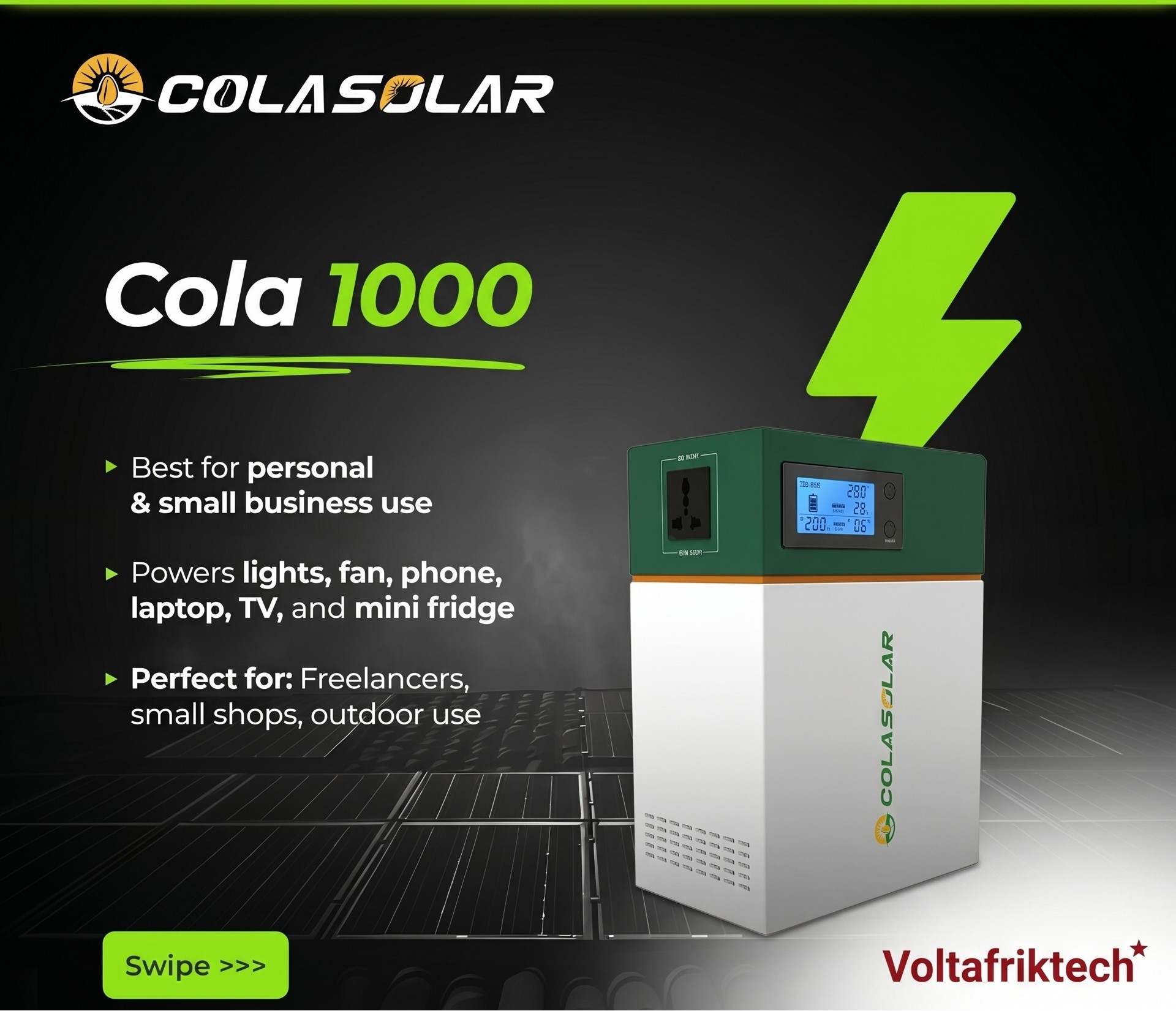 ColaSolar Cola 1000 Solar Generator